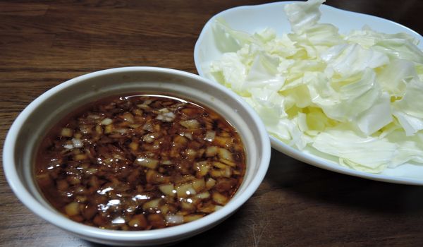 酵素キャベツとドレッシング
