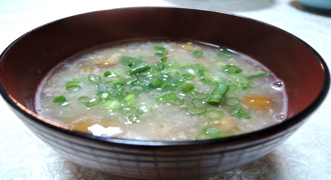 納豆とナメコのとろろ汁