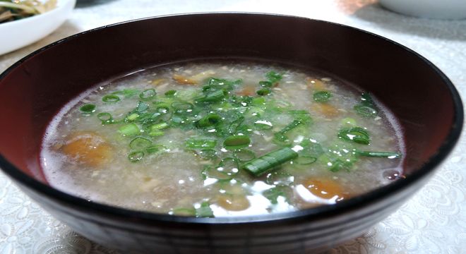 納豆とナメコのとろろ汁